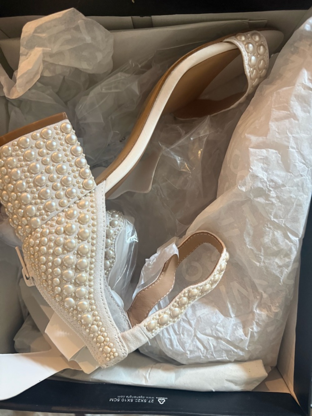 INC International Concepts Pearl-Embellished Cream Block Heel Sandals